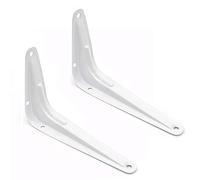 LRBBH 2 Pcs Heavy Duty Shelf Brackets Floating Shelves Tripod Triangle L Shape Support Brackets Joint Right Angle Corner Brace Durable/White/A