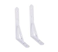 LRBBH 2Pcs Shelf Brackets Floating Shelving Support Tripod Triangle 90 Degree Angle Wall Mounted Shelf Supporter Bracket Frame for Bookshelves Display Racks Sturdy/White / 15