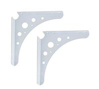LRBBH Heavy Duty Shelf Bracket 2Pcs Metal Wall Mount Shelf Support Bracket for Bookshelves Display Racks CD Racks,Max Load 60kg Sturdy/White / 200×200mm