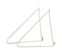 LRBBH Shelf Brackets 2Pcs Metal Wall Bracket for Storage and Display, Wall Mounted Shelv Support Brackets for Small to Medium Shelves Save Space/White / 300mm