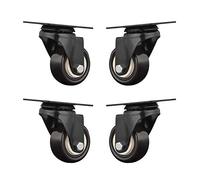 LRBBHJL Casters,High-Performance 4x50mm Polyurethane Swivel Castor Wheels,2 inch Silent Furniture Casters with Brake,Directional Wheels, Capacity 200KG / D / 2in