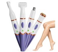 Lrbsule Electric Razor for Women 4-in-1, Pubic Hair Trimmer for Lady Bikini Trimmer Women Rechargeable Ladies Electric Shaver, Lady Shavers for Pubic Hair for Body Legs Underarm Wet and Dry Use