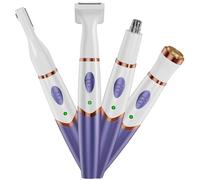 Lrbsule Electric Razor for Women 4-in-1, Pubic Hair Trimmer for Lady Bikini Trimmer Women Rechargeable Ladies Electric Shaver, Lady Shavers for Pubic Hair for Body Legs Underarm Wet and Dry Use