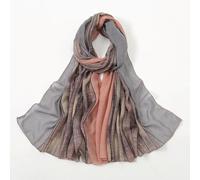 LRDPSS Striped Color Contrast Printed Hijab Long Scarf Headscarf Women Thin Viscose Hijab Scarf Soft Vintage Wraps Shawls
