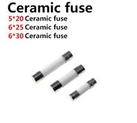 LREDONM 50pcs 5 * 20mm 6 * 30mm 6 * 25 Fast Blow Tube Fuses mm 250V 1A 2A 3A 4A 5A 6A 8A 10A 15A 20A 25A 30A Fuse Ceramic fuse(PURPLE)