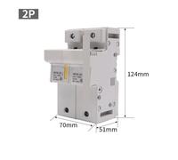 LREDONM RO17 22 * 58MM Fuse And Base NRT28-125 1P 2P 80A 100A 125A Rail Type Ceramic Fuse RT29 RT29-125(NRT28-125 2P,1pc)