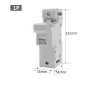 LREDONM RO17 22 * 58MM Fuse And Base NRT28-125 1P 2P 80A 100A 125A Rail Type Ceramic Fuse RT29 RT29-125(NRT28-125 1P,1pc)