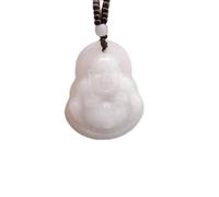 LRESJJIUJ Maitreya Buddha Pendant Necklace Men and Women Talisman Protection Pendant Necklace Crystal Carved Natural Gem Necklace, Gemstone
