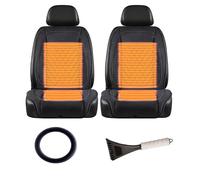 LRF-yxkj Super warm and comfortable professional, , Non-Slip Easy Install Winter Driving Kit, heated car seat cover,Black-twoseats+steeringwheelcover