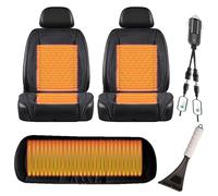 LRF-yxkj Warm Adult Car Booster Seat for Driver Comes with snow shovel and steering wheel cover It Is the Warmest Gift for Drivers in Winter,Brown-mainseat+auxiliaryseat+backseat