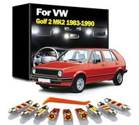 LRFCWSD 9Pcs LED Interior Map Dome Door Light Kit, For Volkswagen VW Golf 2 MK2 1983-1988 1989 1990 Car Bulbs Accessories