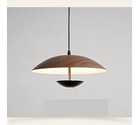 LRFVADW Bedside Lamps Nordic Modern Minimalist Pendant Light Dish-Shaped LED Bar Restaurant Aluminum Imitation Wood Grain Design Lamp(Wood Grain)