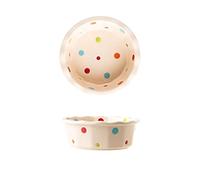 LRFVADW Bowls Creative Wave Point Bowl Household Ceramic Bakeware Salad Dessert Dinner Plates Table Decoration Kitchen Supplies Tableware(B 14x14x5cm)