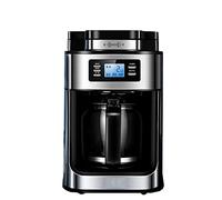 LRFVADW Coffee Machines 1000W Coffee Maker Machine Home Automatic LED-display Bean Grinder Fresh Grinding American Espresso Tea Milk 1.2L(EU)