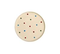 LRFVADW Dinner Plates Solid Round Ceramic Plate Hand Painting Dot Porcelain Dinner Steak Pasta Tray Fruit Salad Dessert Dishes Tableware(4)