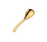 LRFVADW Dinner Spoons Stainless Steel Soup Spoon Gold Serving Porridge Metal Tableware with Long Handle Kitchen Household