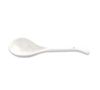 LRFVADW Dinner Spoons White Porcelain Long Handle Spoon Dining Bar Cooking Big Soup Ladle Hot Pot Tableware Tools