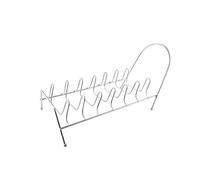 LRFVADW Dish Rack Kitchen Countertop Draining 7 Slots Pot Lid Dish Rack Plates Stainless Steel Bowl Storage Holder Drying Stand Pan Sink Shelf