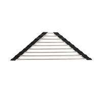 LRFVADW Dish Rack Roll Up Triangle Dish Drying Rack for Sink Corner Over the Caddy Sponge Holder Foldable Stainless Steel Drainer Kitchen