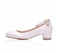 LRFVADW High Heels White Women High Heels Bride Party Pointed Toe Shallow Shoes Big Size(4.5 UK)