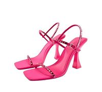 LRFVADW High Heels Women's Heel Sandals, Luxury Heels, Pink, Beach, Summer(Red,5.5 UK)