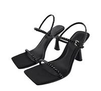 LRFVADW High Heels Women's Heel Sandals, Luxury Heels, Pink, Beach, Summer(Schwarz,2.5 UK)