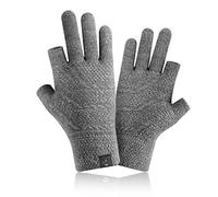 LRFVADW Hiking Gloves Winter Men Write Gloves Two Fingers Exposed Keep Warm Touchscreen Windproof Thin Driving Anti Slip Outdoor Fishing Male