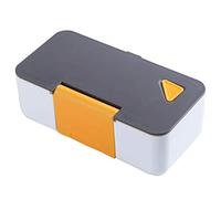 LRFVADW Lunch Box 650ML Creative Phone Stand Lunch Box Microwave Heating Portable Dinner Lunchbox for Kids Picnic Office Workers School(Orange)