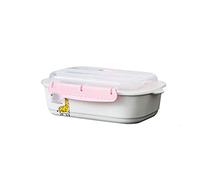 LRFVADW Lunch Box Rectangle Ceramics Fresh Keeping Box for Kitchen with Lid,Design of Spoon and Chopsticks Embedded in The