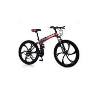 LRFVADW Mens Bikes Bicycle,Mountain bike 27-speed dual-shock integrated wheel folding mountain bicycle,Sports and Entertainment(Red,21)