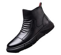 LRFVADW Mens Boots Winter Boots Male Shoes British Tooling Plus Warm Cotton Shoe Ankle Man Boot(6.5 UK)