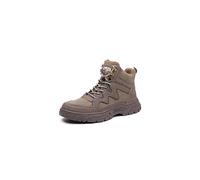 LRFVADW Mens Boots Work Boots Safety Steel Toe Shoes Men Protective Sneakers Anti-smash Anti-puncture Hiking(Beige,6.5 UK)