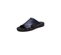 LRFVADW Mens Sandals Plus Size Genuine Leather Slides Men Slippers Fashion Fretwork Sandals Concise Sandalias Light 6 Colors Summer Footwear(Blue,13)