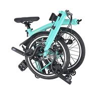 LRFVADW Mountain Bike Folding Bicycle One Second Crank Soft Seat Front and rear rims are available in three colors(Multi-colored)