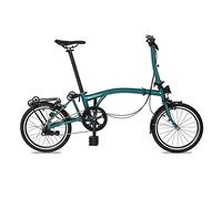 LRFVADW Mountain Bike Folding Bike 16 Inch Group Built V Brake Foldable Chrome Molybdenum Steel Frame Leisure City(Green)