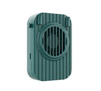 LRFVADW Portable Air Conditioner Fan Mini Portable Ventilator Hand Neck Handheld Rechargeable Folding Cooling Table Small Hanging Air Conditioner Cooler(Dark green)