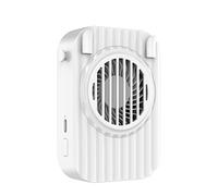 LRFVADW Portable Air Conditioner Fan Mini Portable Ventilator Hand Neck Handheld Rechargeable Folding Cooling Table Small Hanging Air Conditioner Cooler(White)