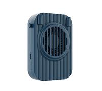 LRFVADW Portable Air Conditioner Fan Mini Portable Ventilator Hand Neck Handheld Rechargeable Folding Cooling Table Small Hanging Air Conditioner Cooler(Navy blue)