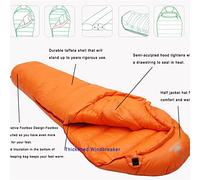 LRFVADW Sleeping Bag Very Warm White Goose Down Filled Adult Style Sleeping Bag Fit for Winter Thermal 4 of Thickness Camping Travel(Black-700G)