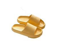 LRFVADW Slippers Women Non-slip Flip Flops Thick Platform Bathroom Home Slippers Women Fashion Soft Sole Indoor Slides Woman Sandals Summer(Yellow,3.5 UK)