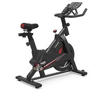 LRFVADW Spin Bike Large Load-bearing Exercise Bike Full Coverage Safety Dynamic Bicycle Professional Big Flywheel Fitness(Schwarz)
