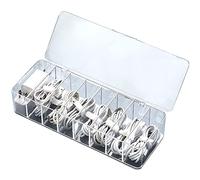 LRFVADW Storage Boxes Transparent Plastic Cable Storage Box Data Container Desk Stationery Makeup Key Jewelry Office Rack