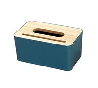 LRFVADW Tissue Box Tissue Box Wooden Cover Toilet Paper Solid Wood Napkin Holder Dispenser Home Organizer(Blue)