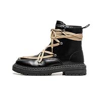 LRFVADW Womens Boots Autumn Designer Ankle Boots Leather Waterproof Thick Bottom Rubber Sneakers Outdoor Hiking Booties Tops Work Shoes(8.5 UK)