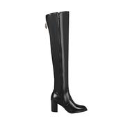 LRFVADW Womens Boots Women Over the Knee Boots Comfort Winter Leather Rivet Thick heel Fashion Woman Shoes Thigh High(Schwarz,7.5)