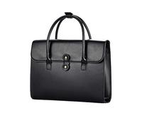 LRFVADW Womens Work Bag Women Laptop Briefcase Computer Bag Business Document Organizer Totes Pu Leather Ladies Handbag Black(Schwarz)