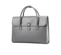 LRFVADW Womens Work Bag Women Laptop Briefcase Computer Bag Business Document Organizer Totes Pu Leather Ladies Handbag Black(Gray)