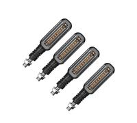 LRFZSYCH Turning Indicators 10mm Universal Left And Right Motorcycle Turn Signals Light Blinker Flowing Water Indicators Lamp Flasher Front Rear(Red,4pcs)