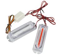 LRFZSYCH Turning Indicators 2pcs Left Right Motorcycle Signal Lights Flashing Light License Plate Warning Taillight Sindicate Beacon Driving 12V