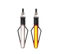 LRFZSYCH Turning Indicators Universal Left Right Motorcycle Turn Signal Light Motorbike Indicator Lamp License Plate DRL Moto Flasher Tail Brake Bulbs(E)